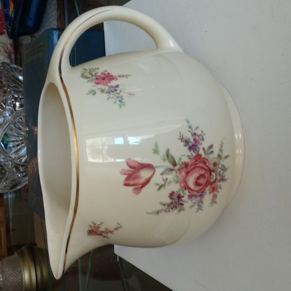 Vintage household Priscilla overware pitcher, found note inside
